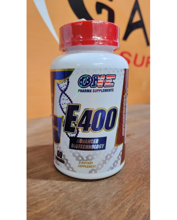 Vitamina E 400UI E400 ONE Pharma - 60 Cápsulas Antioxidante Alta Potência