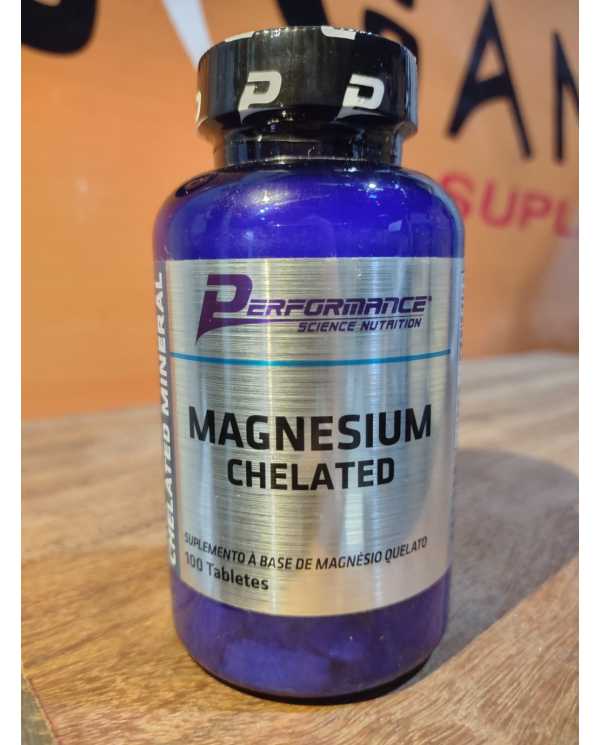 Magnesium Chelated 100 Tabletes(magnésio quelato  performace)