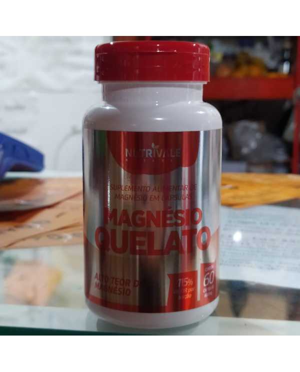 Magnésio Quelato 600mg 60 cápsulas Nutrivale