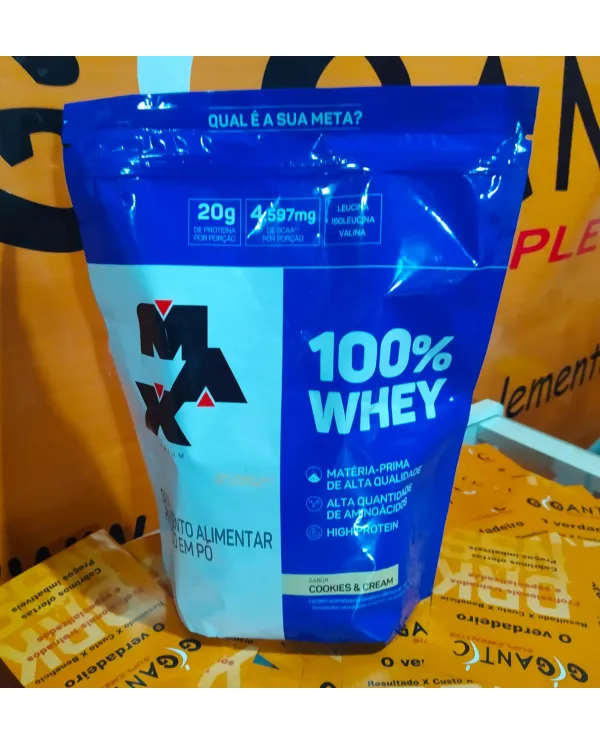 Comprar 100 Whey Max Titanium 900g Refil - Max Titanium — Gigantic Suplementos 100 Whey Max Titanium 900g Refil - Max Titanium