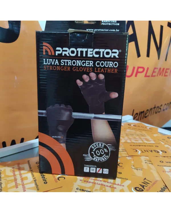 Comprar Luva Stronger Couro com munhequeira — Gigantic Suplementos Luva Stronger Couro com munhequeira