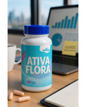 Ativa Flora Nutrivale 500mg 60 Cápsulas – Suplemento Rico em Fibras com Banana Verde e Psyllium