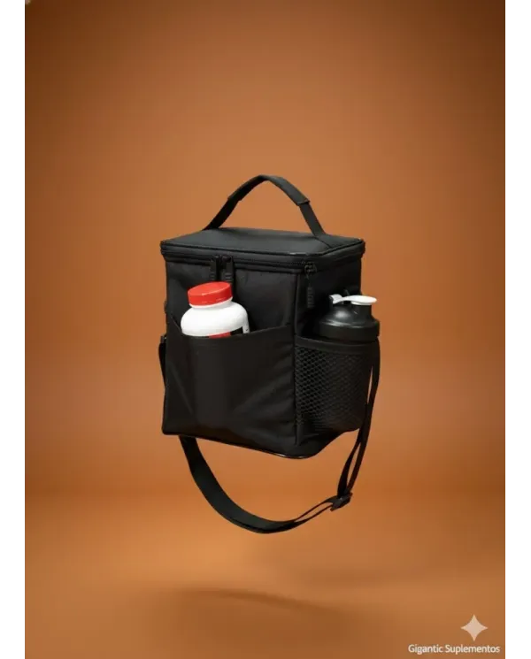Bolsa Térmica Prottector 6 Litros 24x22x15cm Preta com Alça Ajustável