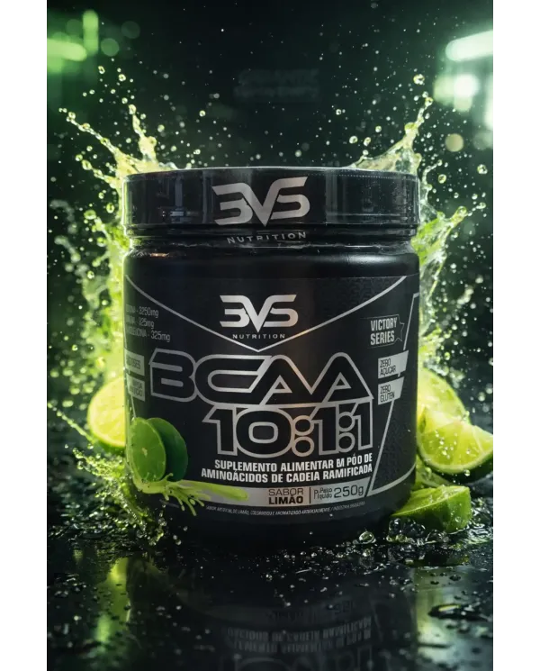BCAA 10:1:1 EVS Nutrition 250g Zero Açúcar Zero Glúten 50 Doses