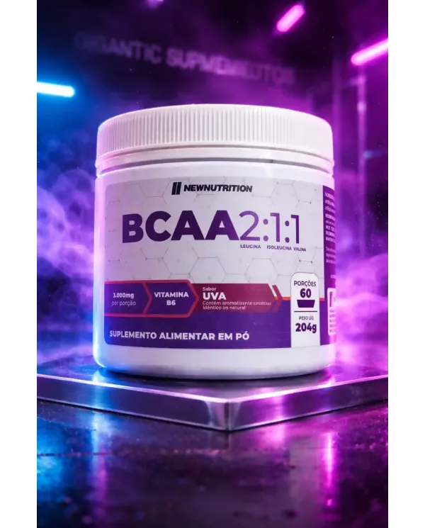 BCAA 2:1:1 NewNutrition 204g com Vitamina B6 3000mg 60 Porções