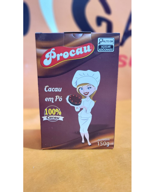 Cacau em Pó Procau 100% Cacau 150g - Sem Glúten e Rico em Fibras