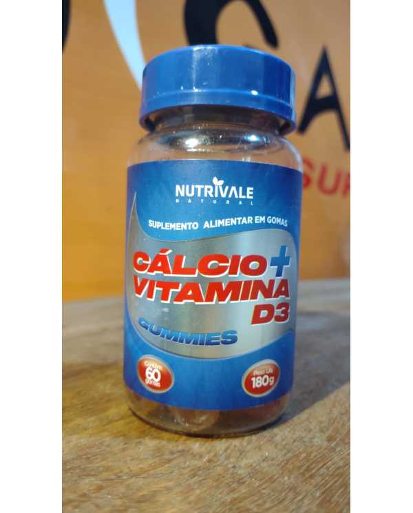 Cálcio + Vitamina D3 60 gomas Nutrivale