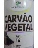 Carvão Vegetal Infinity Life 500mg com 60 Cápsulas – Suplemento Natural Detox