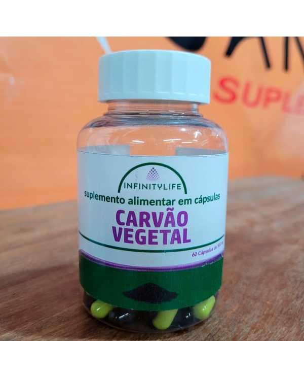 Carvão Vegetal 60 cápsulas 500g - Infinitylife