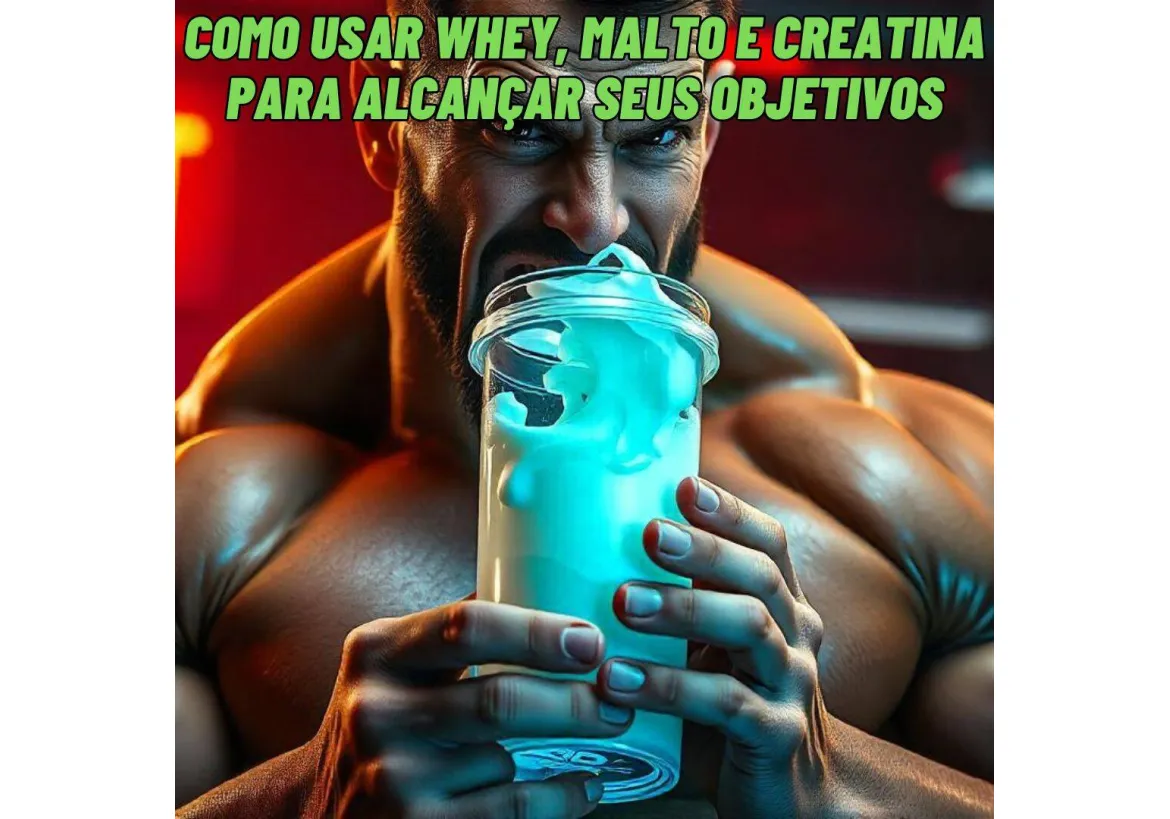 TRIO ANABÓLICO: WHEY, MALTODEXTRINA E CREATINA PARA HIPERTROFIA