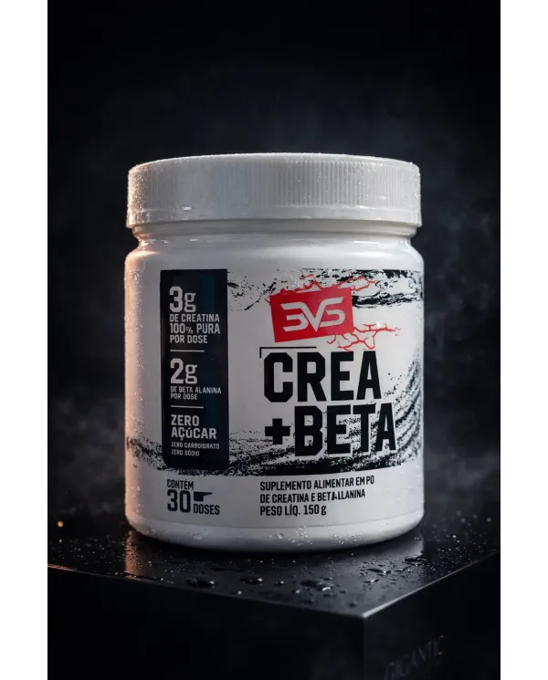 3VS Crea + Beta 150g Suplemento em Pó com Creatina e Beta Alanina 30 Doses Zero Açúcar