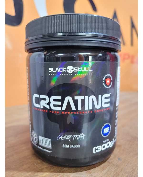 Creatine Pura  Monohidratada 300g - Black Skull