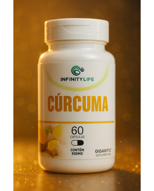 Cúrcuma Infinity Life 500mg – 60 Cápsulas | Suplemento de Cúrcuma em Cápsulas