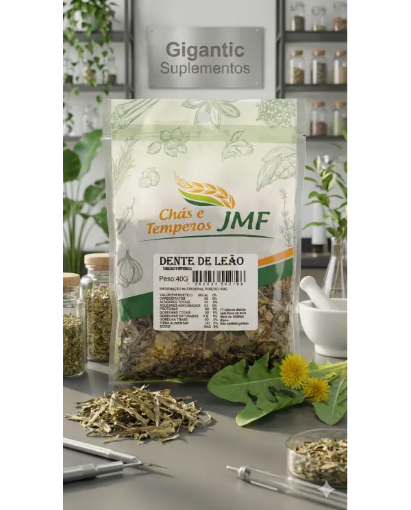 Chá de Dente de Leão 40g Natural Desidratado JMF Chás e Temperos Chá de Dente de Leão 40g Natural Desidratado JMF Chás e Temperos