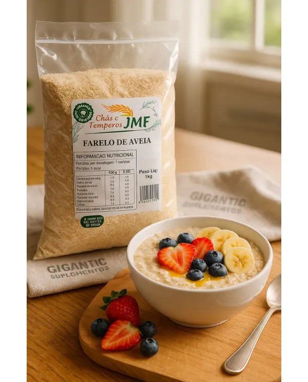 Farelo de Aveia JMF 1kg - Produto Natural e Integral