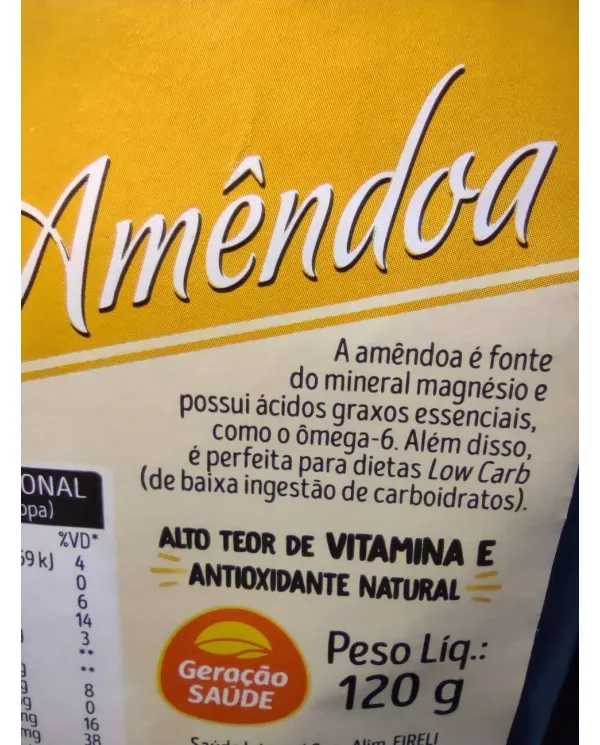 Farinha de Amêndoa 120g - Geração Saúde