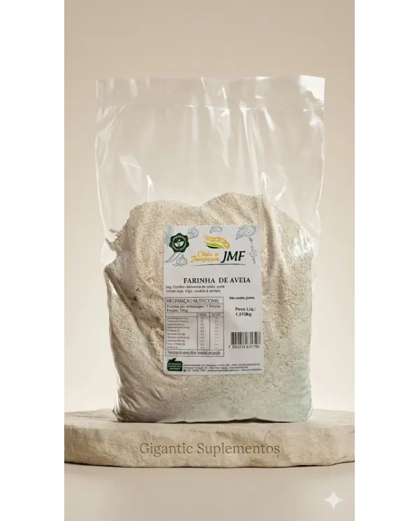 Farinha de Aveia Sem Glúten JMF 1,01kg | Ideal para Panificação e Receitas Diárias