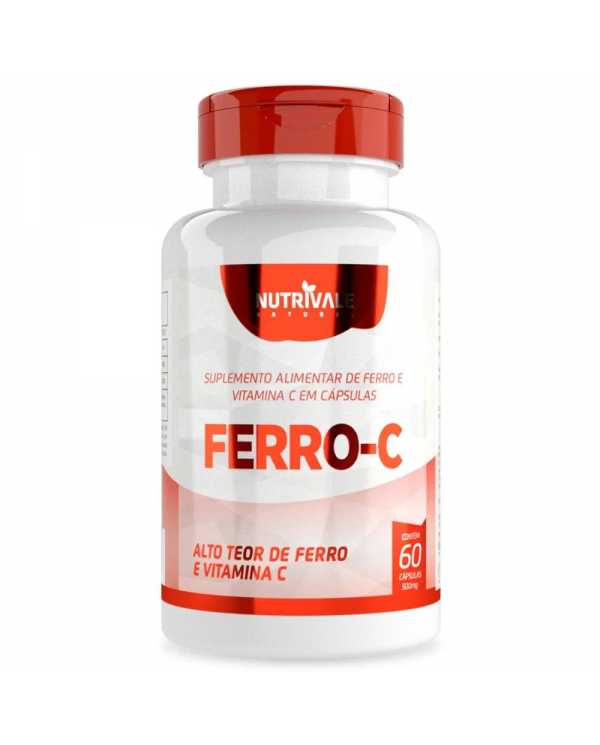 Ferro Com Vitamina C Suplemento 60 Cápsulas Nutrivale