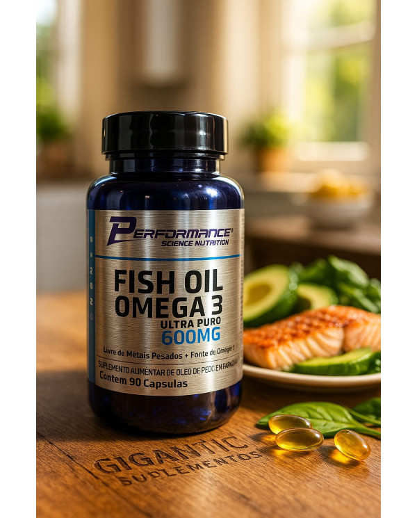Fish Oil Ômega 3 600mg Performance Science Nutrition 90 Cápsulas – Óleo de Peixe Ultra Puro