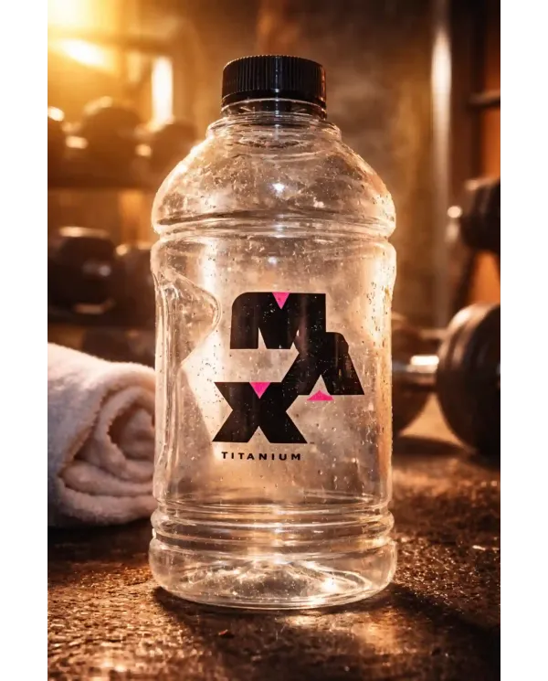 Galão Max Titanium 1 Litro Garrafa PET BPA Free com Tampa Rosca