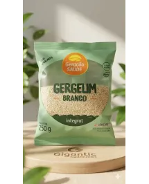 Gergelim Branco Integral 250g Sem Glúten Vegano Low Carb