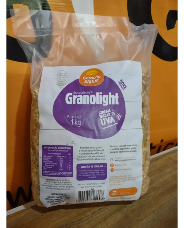 Granolight Granola Integral 1kg - Geração Saúde