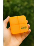 Porta Comprimidos 4 Divisórias Laranja Laboratório Tiaraju – Organizador de Cápsulas 