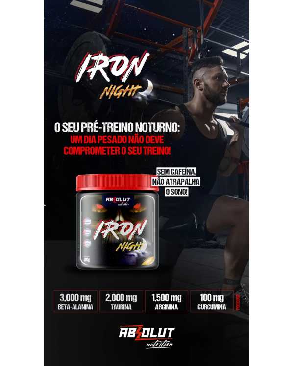 Pré-treino Noturno IRON NIGHT Absolut nutrition