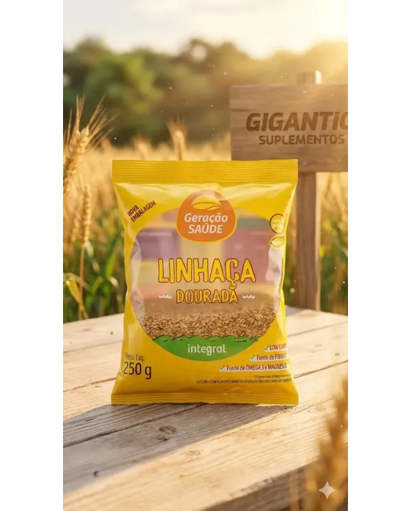Linhaça Dourada Integral Geração Saúde 250g Sem Glúten Vegana