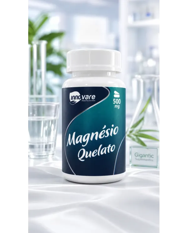Magnésio Quelato 500mg Inovare 60 Cápsulas | 260mg de Magnésio por Porção