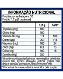 Tabela nutricional do Night Abdomen: porção de 2 cápsulas com triptofano, glicina, magnésio e cromo