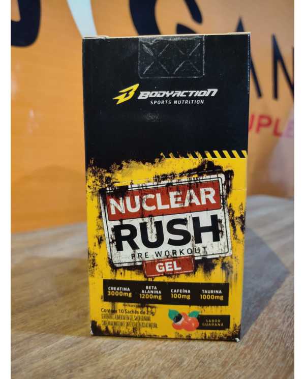 NUCLEAR RUSH GEL pré treino caixa com 10 unidades