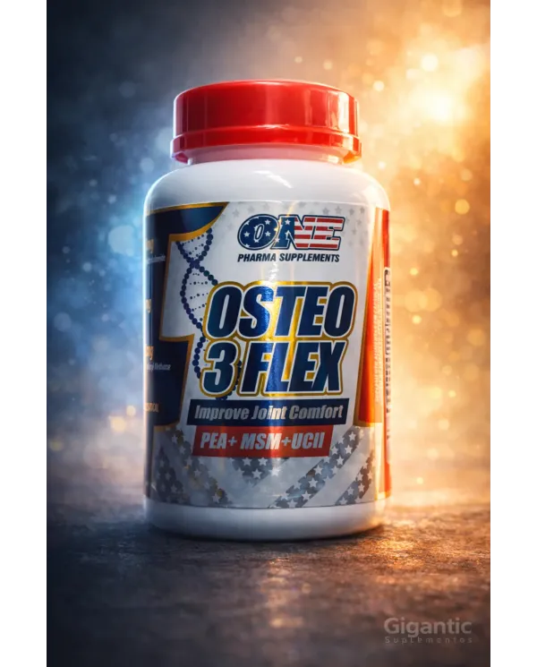 Osteo 3 Flex PEA 500mg MSM 300mg UC-II 40mg 60 Cápsulas – Suporte Articular