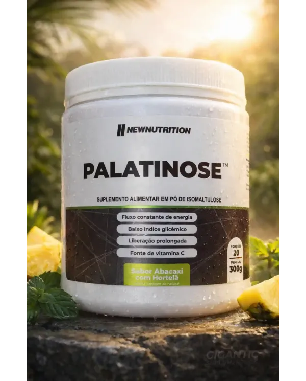 Palatinose Isomaltulose em Pó 300g Baixo Índice Glicêmico Energia Gradual Vitamina C Sem Glúten