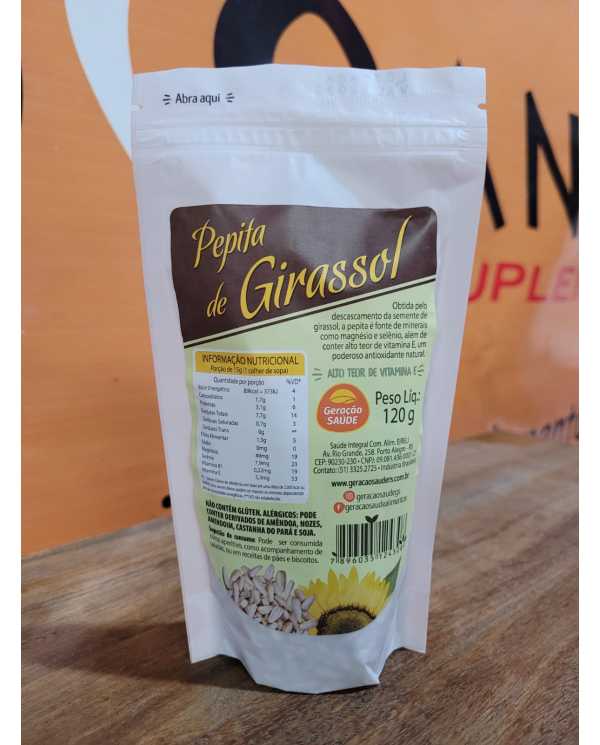 Pepita de Girassol 120g - Geração Saúde