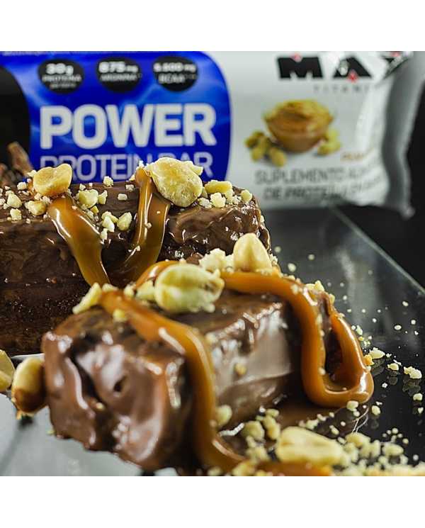 Power Protein Bar caixa 8 unidades 90g cada -  Max Titanium