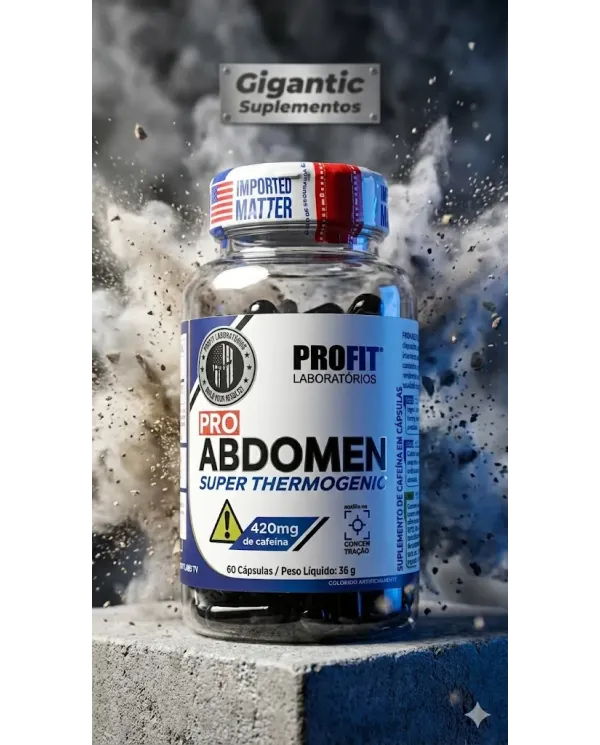 Pro Abdomen Super Thermogenic 420mg Cafeína - 60 Cápsulas Profit