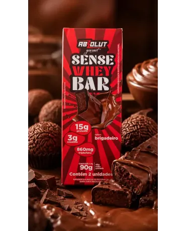 Absolut Nutrition Sense Whey Bar – Barra de Proteína com Creatina e Triptofano 90g (2 unidades de 45g)