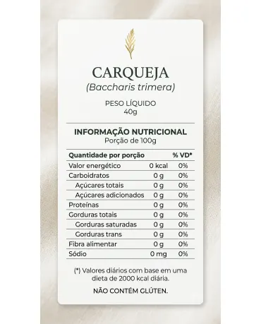 Chá de Carqueja JMF Chás e Temperos Baccharis trimera 40g