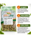 Chá de Melissa Officinalis JMF 30g - Embalagem e Gráficos de Benefícios - foto 4 de 5