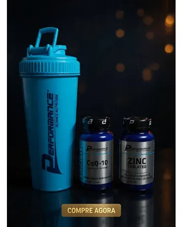 Combo Zinco Quelato + CoQ10 100mg + Coqueteleira Brinde