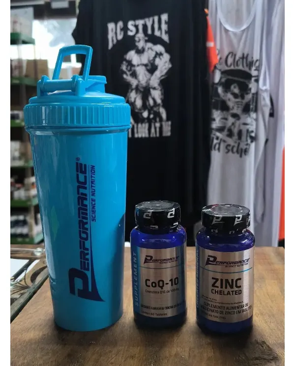 Combo Zinco Quelato + CoQ10 100mg + Coqueteleira Brinde