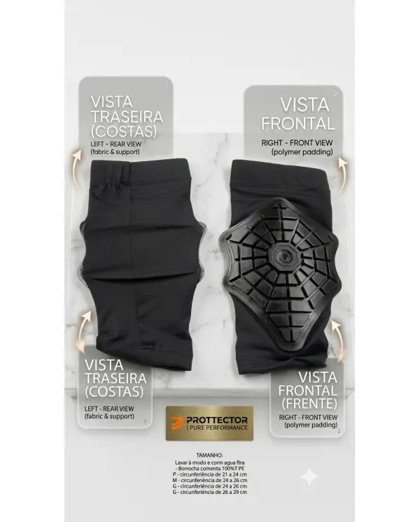Cotoveleira Prottector Elbow Guards Preto — Proteção de Alto Impacto