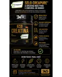 Pote de Creatina Monohidratada Creapure 3VS Nutrition 300g - foto 3 de 4