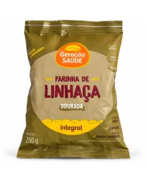 Farinhade Linhaça Dourada Integral Geração Saúde 250g Pura Rica em Fibras e Ômega 3