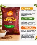 Farinha de Linhaça Marrom Integral Geração Saúde 250g pacote na bancada - foto 2 de 5
