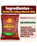 Farinha de Linhaça Marrom Integral Geração Saúde 250g pacote na bancada - foto 5 de 5