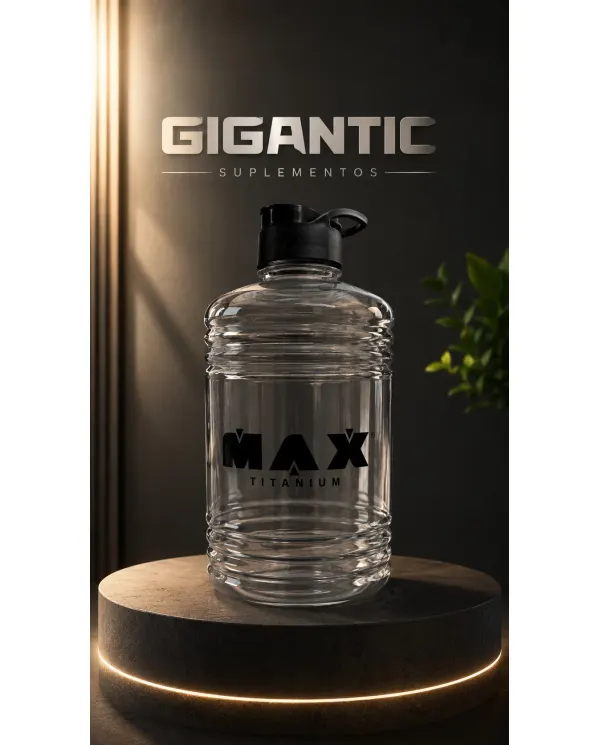 Galão Garrafa Max Titanium 1,8L com Alça na Tampa e Bico Bebedouro