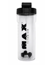 Garrafa Coqueteleira Max Titanium Cristal 500 com Halter Misturador 500ml