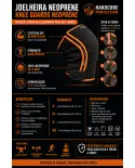 Joelheira Neoprene Prottector 5mm Knee Guards preta e laranja - foto 4 de 4